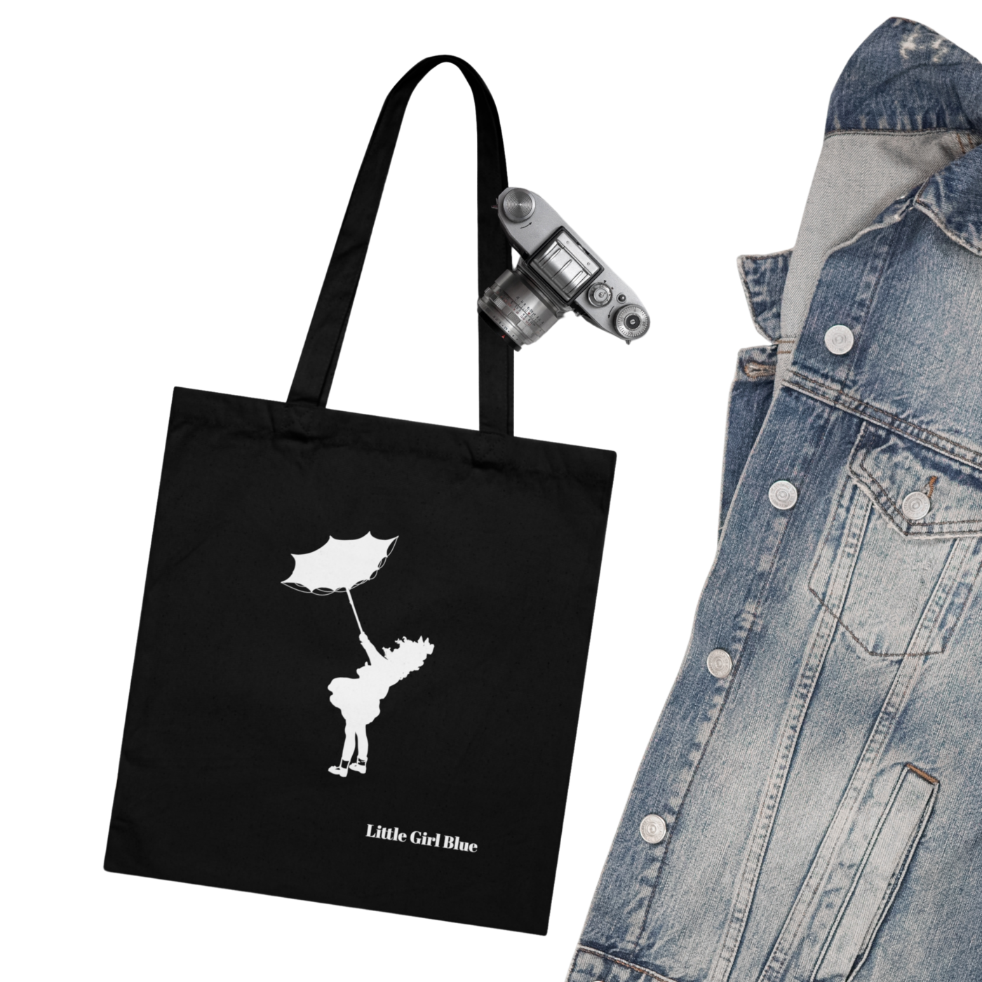 Little Girl Blue.  Organic Cotton Tote Bag