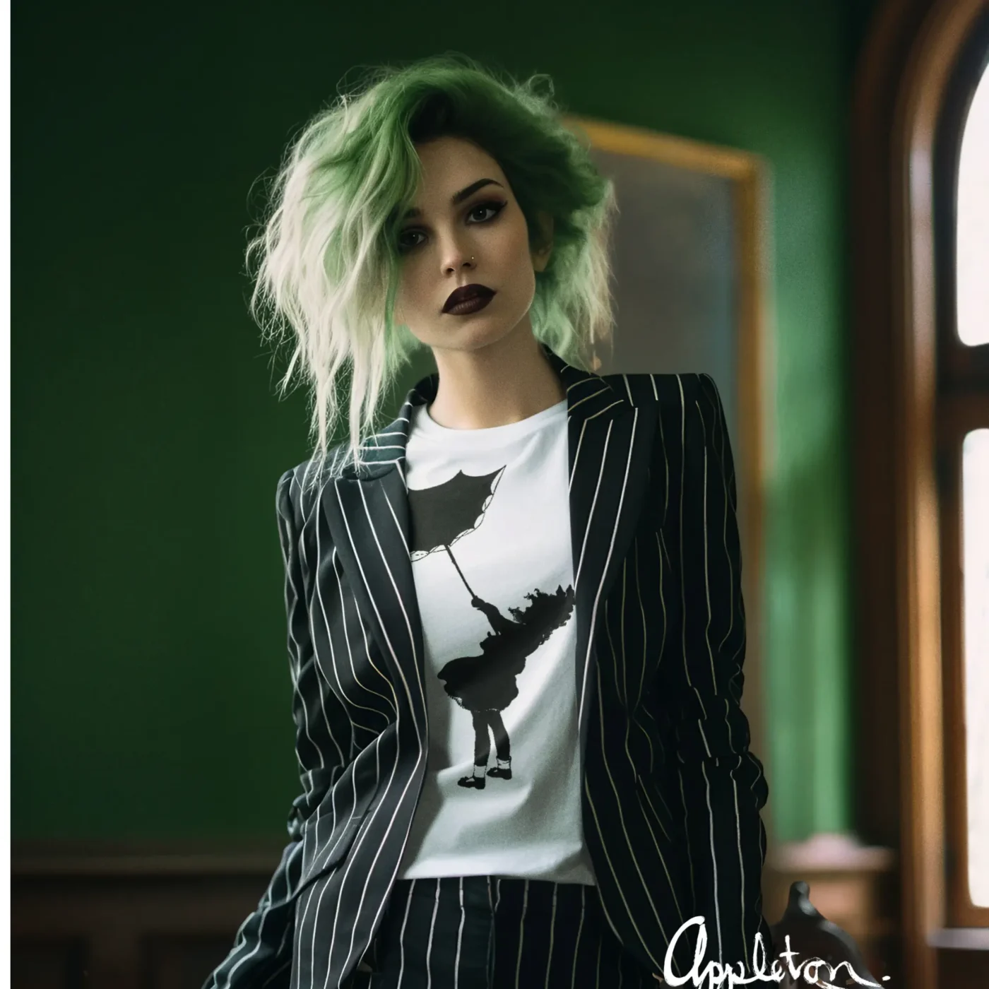 Little Girl Blue. Street Art./  Short Sleeve Tee