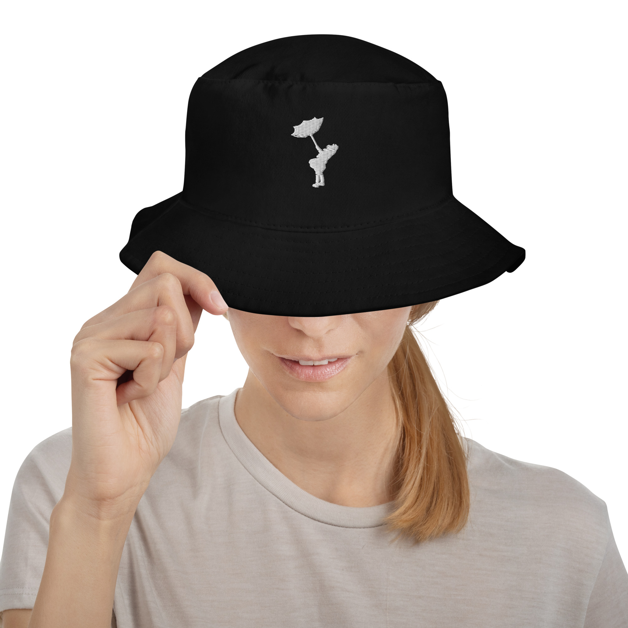 bucket-hat-i-big-accessories-bx003-black-front-675b27790f5e4