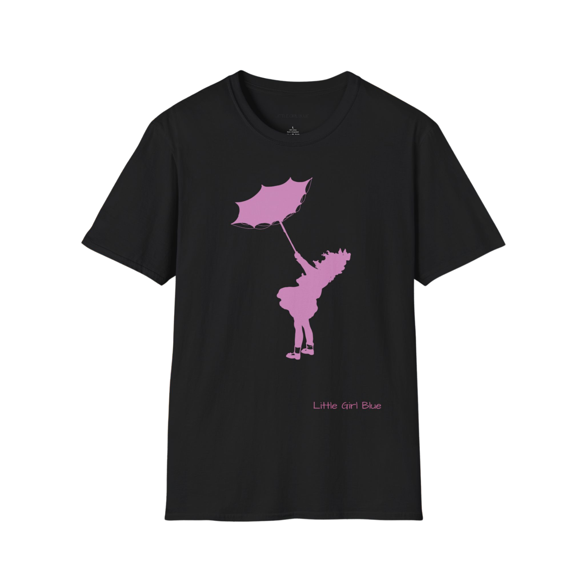 Little Girl Blue / Pink Silhouette. Soft Style T-Shirt.